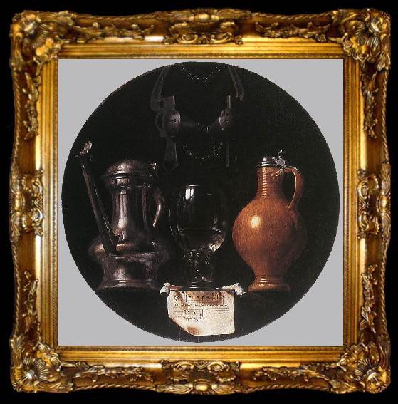 framed  TORRENTIUS, Johannes Emblematic Still-Life er, ta009-2